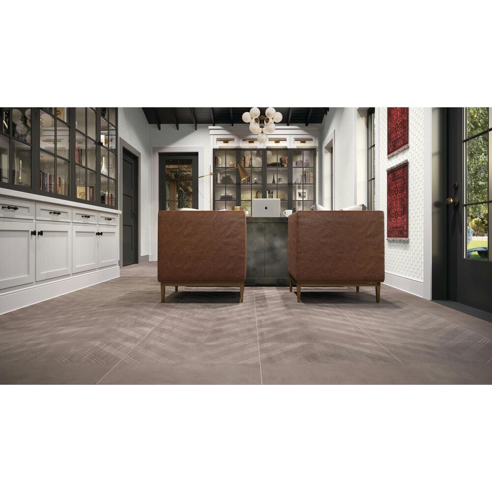 Dal-Tile Artefino Jewel Oyster 3" Pyramid Hexagon Apex on 11" x 12" Porcelain Mosaic Sheet, , large