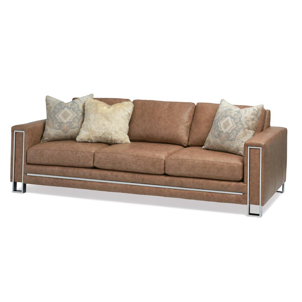 Massoud Leather Sofa in Saloon Tumbleweed, , large