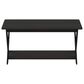 HOMLUX 1-Tier Simplistic Criss-Crossed Coffee Table in Espresso, , large