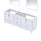 Lexora Home Jacques 80" Double Bathroom Vanity Cabinet Only in White and 30" Mirrors, , large