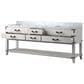 Lexora Home Norwalk 84" Double Bathroom Vanity in White Oak with White Carrara Marble Top and Rectangle Sink, , large