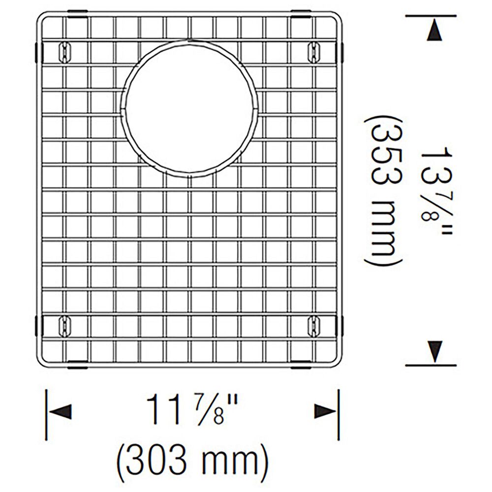Blanco Precis Bottom Grid for 50/50 Sink in Stainless Steel, , large