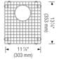 Blanco Precis Bottom Grid for 50/50 Sink in Stainless Steel, , large