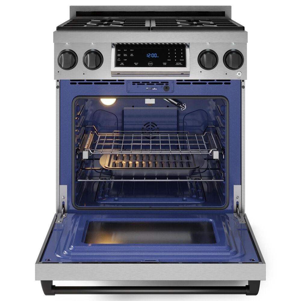 Thor Kitchen Gordon Ramsay 4.55 Cu. Ft. 30&quot; Professional Natural Gas Range with Black Handle Kit in Stainless Steel, , large