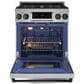 Thor Kitchen Gordon Ramsay 4.55 Cu. Ft. 30" Professional Natural Gas Range with Black Handle Kit in Stainless Steel, , large