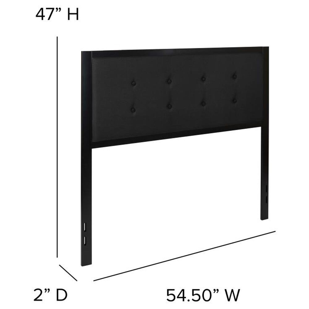 Flash Furniture Bristol Full Upholstered Headboard in Black, , large