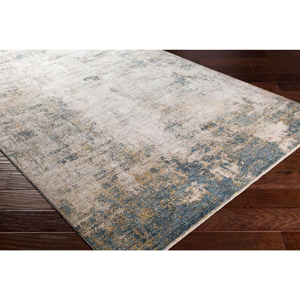Surya Cardiff CDF-2304 Medium Gray, Light Blue, Mustard and Dark Blue 7'10" x 10'2" Area Rug, , large
