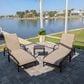 HOMLUX 3-Piece Patio Chaise Lounge Set in Khaki, , large