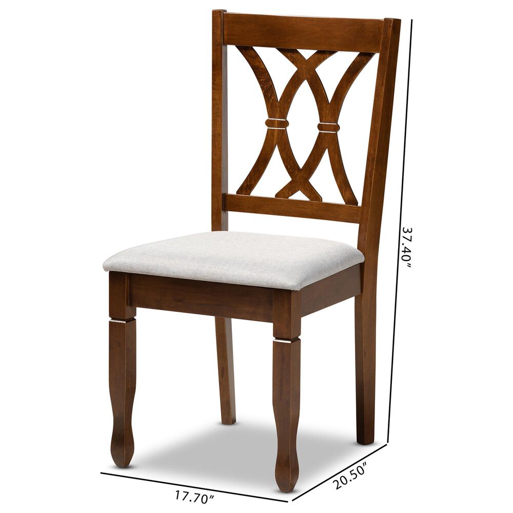 Baxton Studio Augustine Side Chair in Walnut Brown (Set of 2), , large