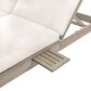 HOMLUX Patio 2-Person Chaise Lounge with Folding Side Tables and Gray Frame in Beige, , large