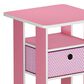 HOMLUX 1-Drawer End Table in Pink, , large