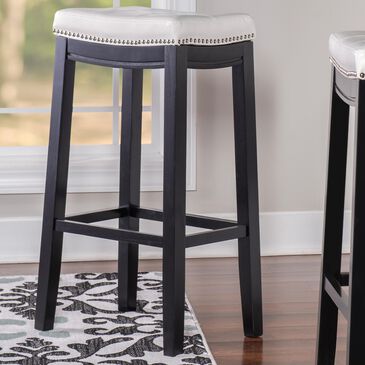 Linden Boulevard Claridge Extra Tall Barstool in White, , large