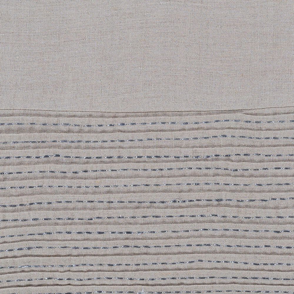 Surya Upton 3-Piece Queen Duvet Set in Taupe and Metallic Silver, , large