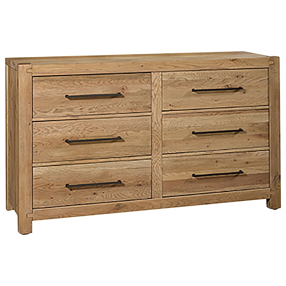 Viceray Collections Joinery 6-Drawer Dresser and Mirror in Natural Oak, , large