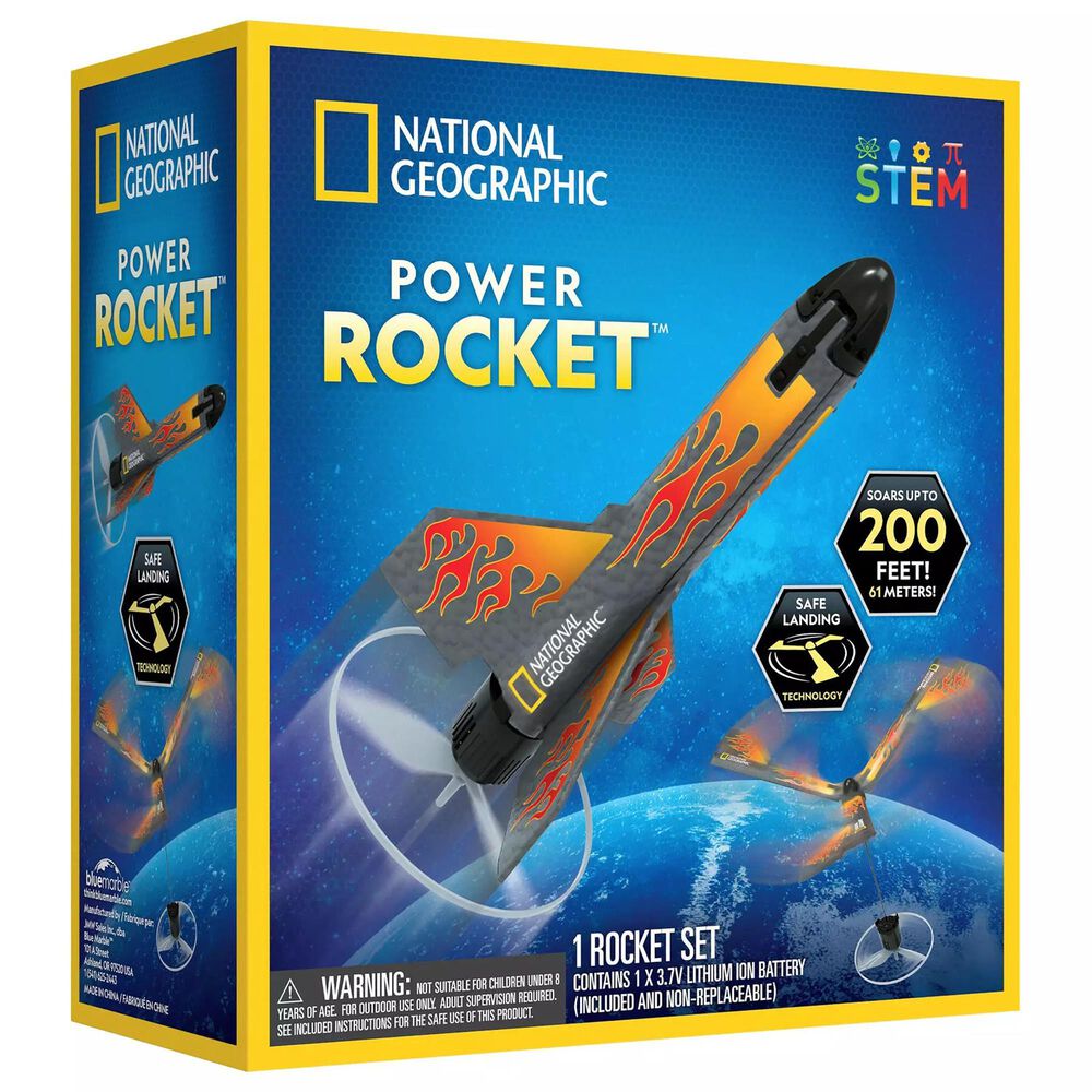 National Geographic Power Rocket - Motorized Air Rocket Launcher, , large