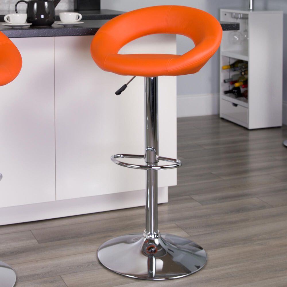 Flash Furniture 40"Adjustable Height Barstool in Orange, , large