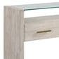 Steve Silver Garland Sofa Table in Washed Parchment and Clear, , large