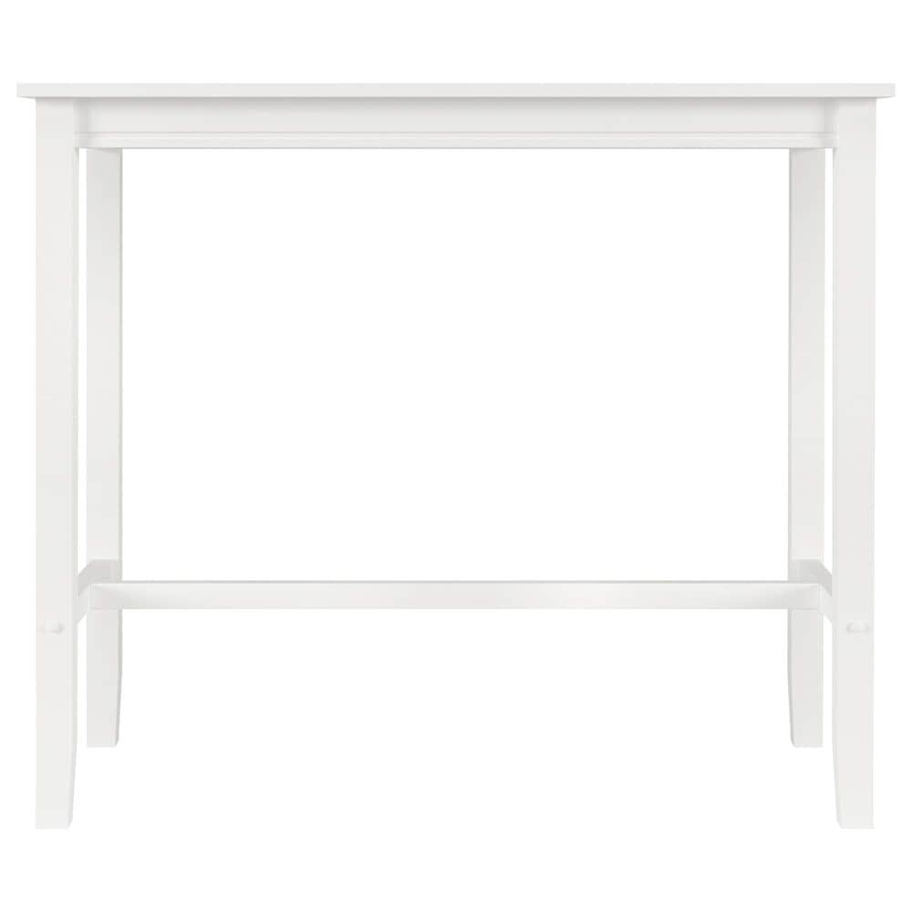 Linon Home Decor Claridge Bar Height Pub Table in Bright White - Table Only, , large
