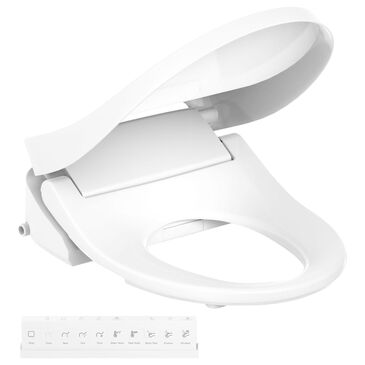 Kohler PureWash Round-Front Bidet Toilet Seat with Remote Control in White, , large