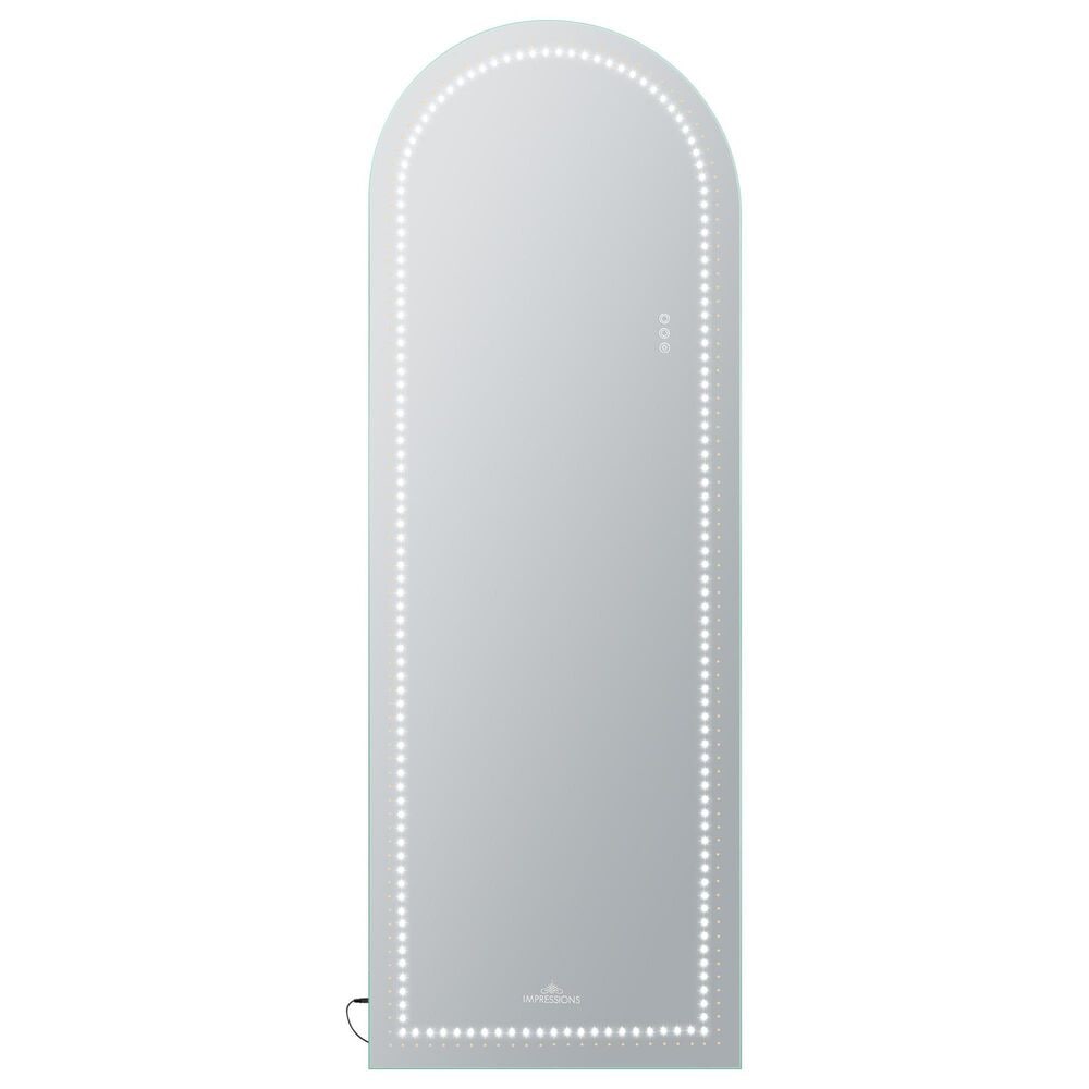 Impressions Vanity Stage Lite Arch Full Length Vanity Mirror in Silver, , large