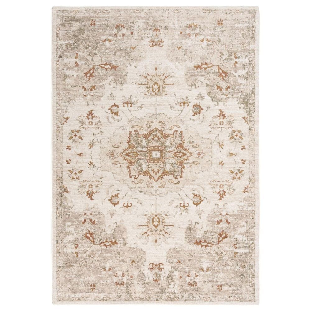 RIZZY Ventura Beige and Green 12" x 15" Area Rug, , large