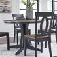 Ashley Landocken Round Dining Table in Light Brown and Dark Slate Blue - Table Only, , large
