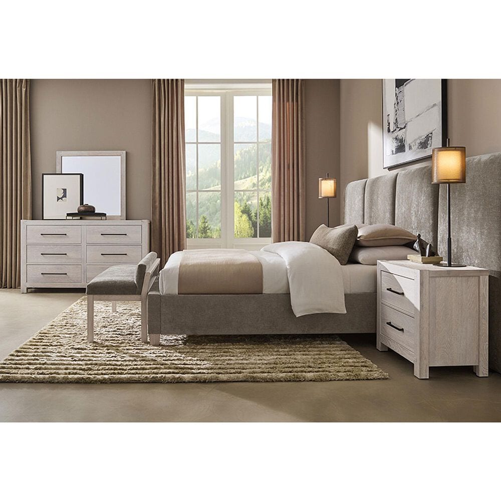 Viceray Collections Joinery Dresser Mirror in Washed White Oak, , large