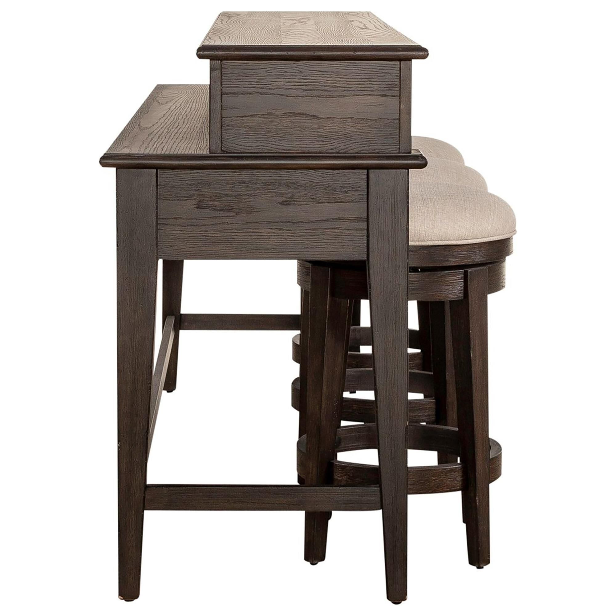Liberty console sale table with stools
