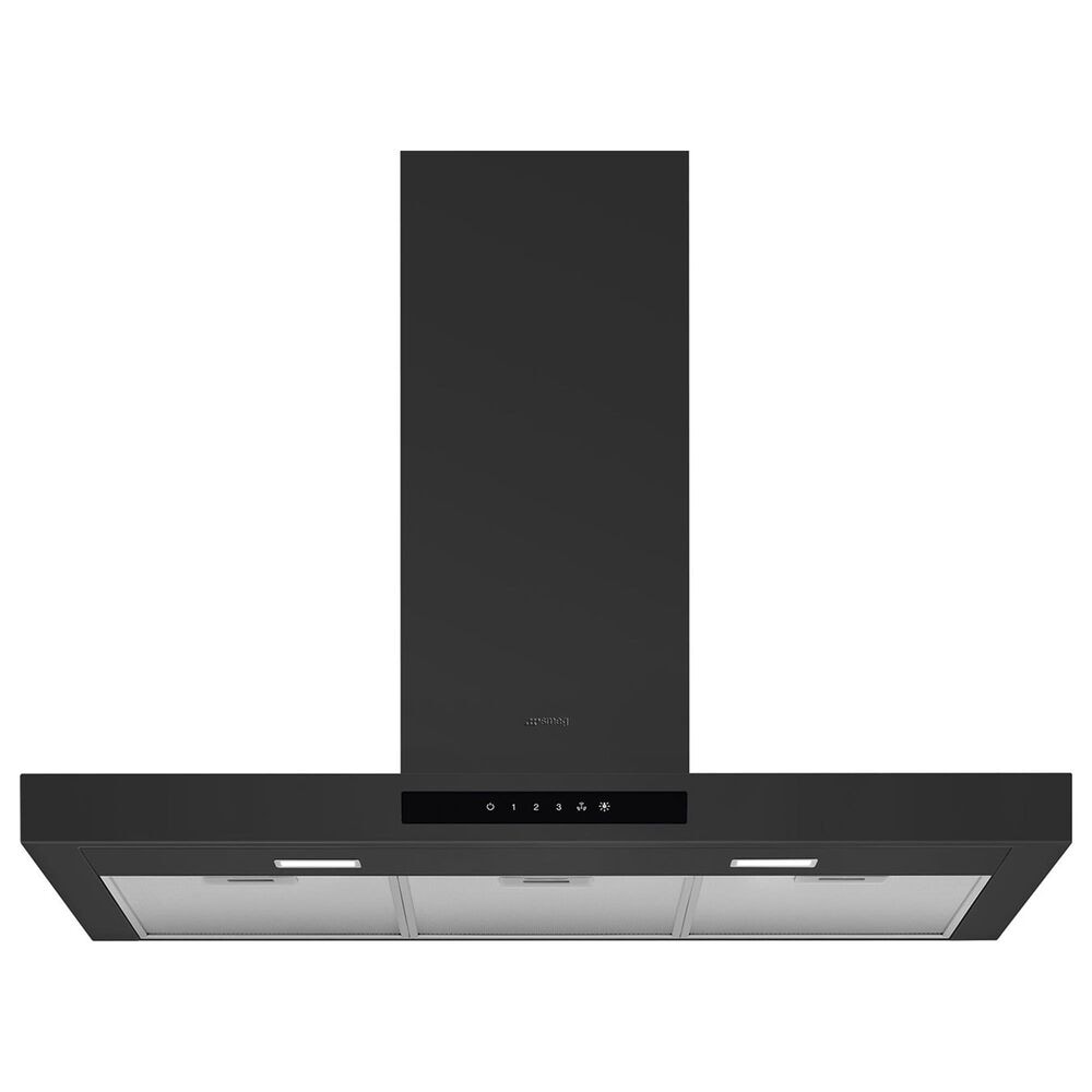 SMEG 36" Flat T-Shape Universal Brushed Hood in Matte Black, , large
