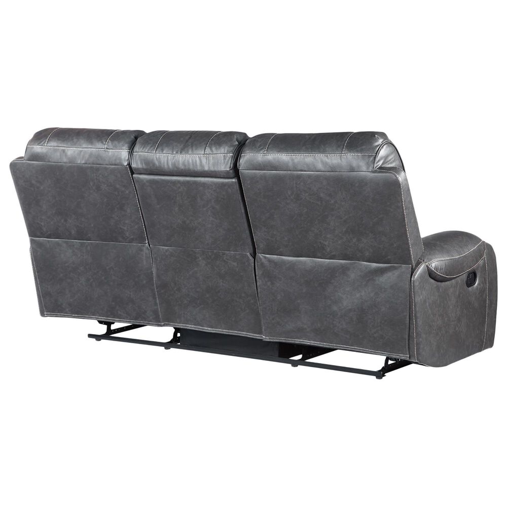 Crystal City Keily Manual Reclining Sofa with Dropdown Table in Dove Grey, , large