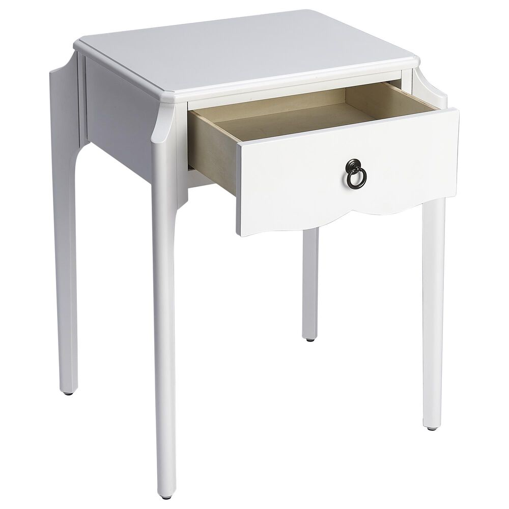 Butler Specialty Company Wilshire 1-Drawer Nightstand in Smooth White, , large
