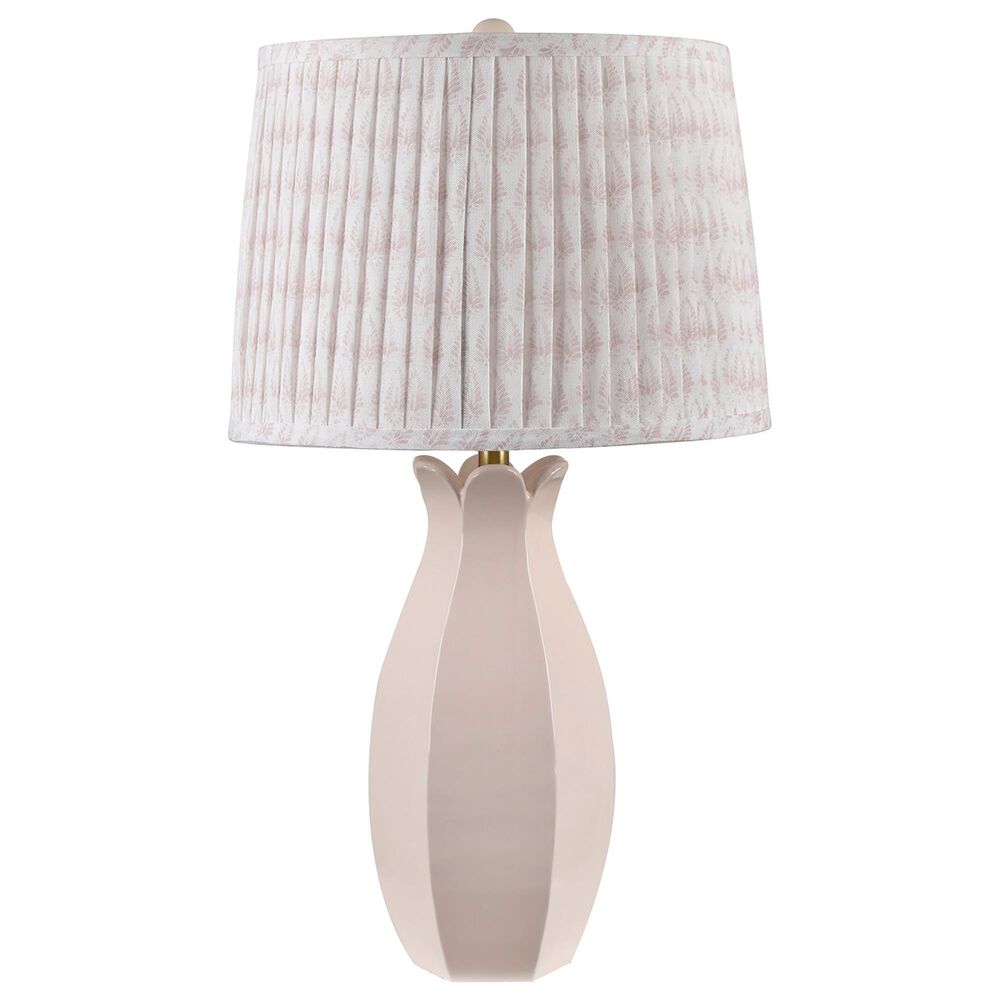 Slatehouse 26.5" Ceramic Table Lamp in Pink, , large