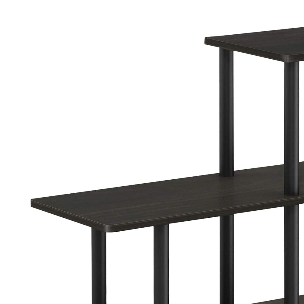 HOMLUX Turn-N-Tube 3-Tier Cube Ladder Display Rack in Espresso and Black, , large