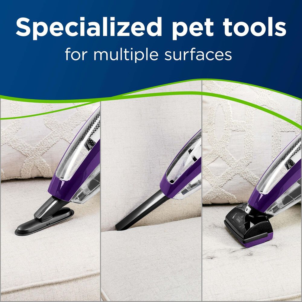 Bissell Pet Hair Eraser Lithium Ion Hand Vacuum in Purple and Black, , large