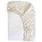 Babyletto Oat Stripe Changing Pad Cover in White and Gray, , large