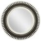 Maple and Jade 36" Round Wall Mirror in Black, White and Red, , large
