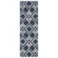 Safavieh Micro-Loop MLP154N 2"3" x 7" Navy and Ivory Runner, , large