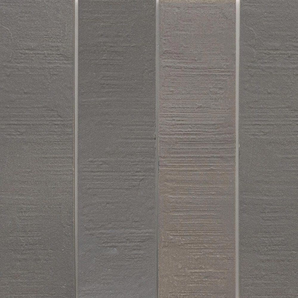 Emser Ikigai Peat 2" x 9" Stacked on 9" x 15" Matte Porcelain Mosaic Sheet, , large