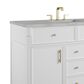 James Martin Bellshire 48" Single Bathroom Vanity in Bright White with 3 cm Victorian Silver Silestone Top, Rectangular Sink and FreePower Wireless Charger, , large