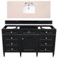 James Martin Vanities Brittany 30" Single Bathroom Vanity in Black Onyx with 3 cm Eternal Marfil Quartz Top and Rectangle Sink, , large