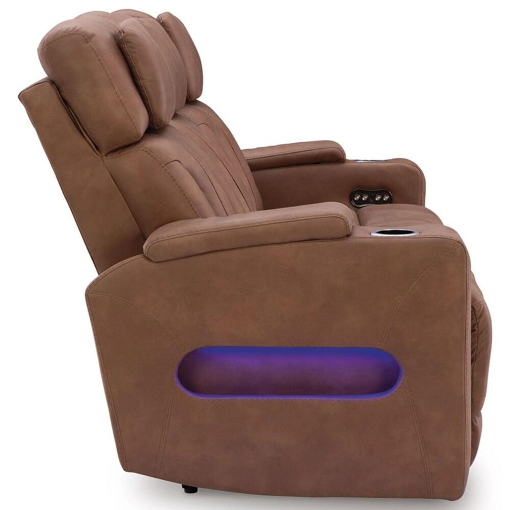 Ashley Point Clear Power Reclining Sofa in Caramel, , large