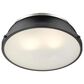 Golden Lighting Duncan 14" Flush Mount in Pewter and Matte Black, , large