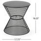 Hearth and Haven Nevada Round Patio Side Table in Matte Black, , large