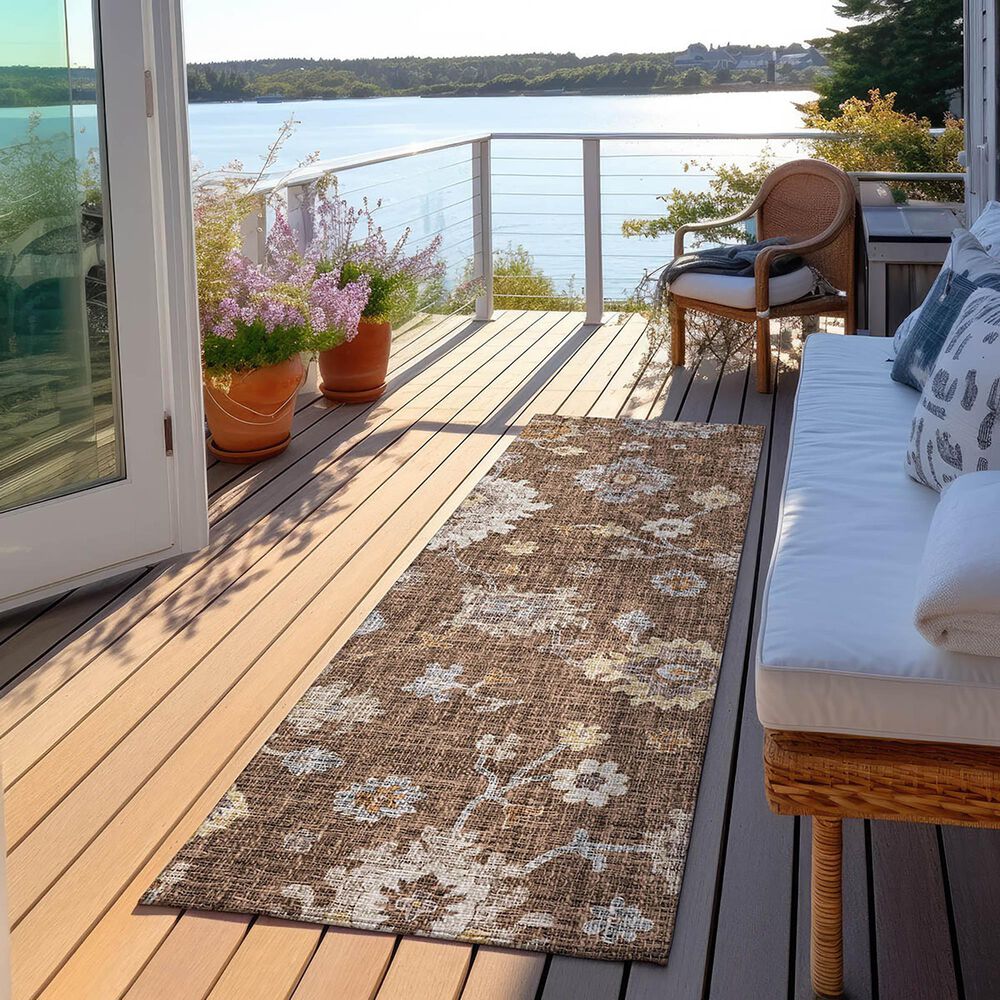 Dalyn Rug Company Portico PO6 Chocolate 2&#39;3&quot; x 7&#39;6&quot; Runner, , large