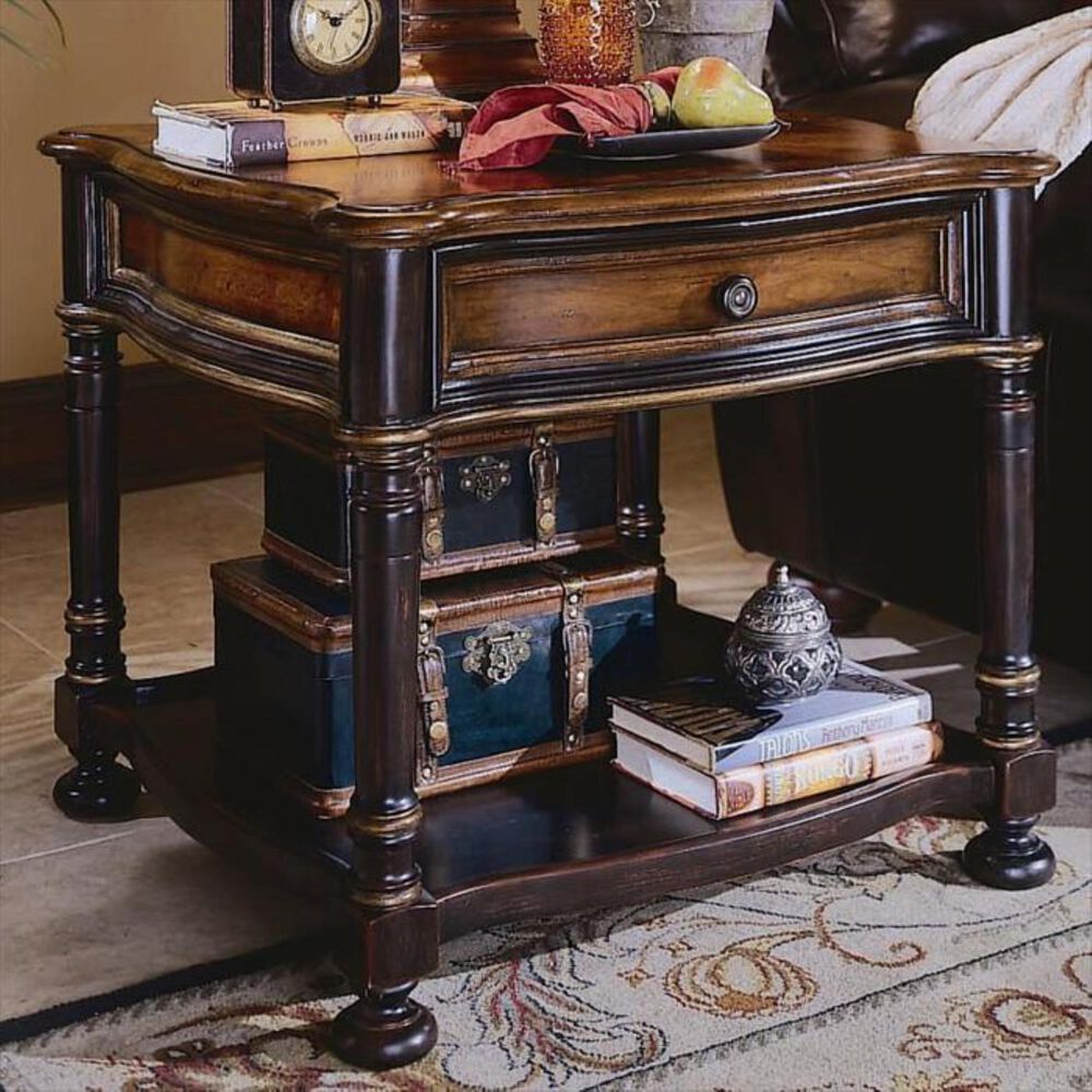 Nineteen37 Preston Ridge Lamp Table in Black and Cherry, , large