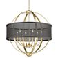 Golden Lighting Colson 6-Light Chandelier with Black Shade in Olympic Gold, , large