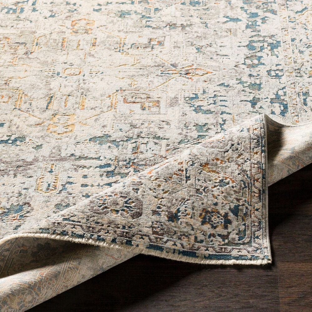 Surya Presidential Ice Blue, Blue, Dusty Sage, Saffron, Ivory, Wheat, Orange, Light Olive, Gray and Charcoal 11&#39;6&quot; x 15&#39;6&quot; Area Rug, , large