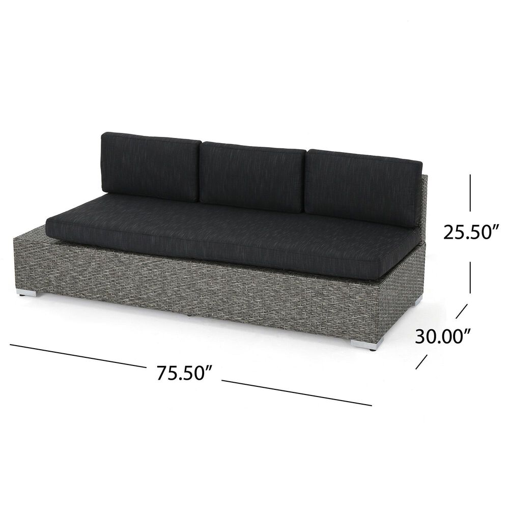 Noble House Puerta Patio Sofa in Gray, , large