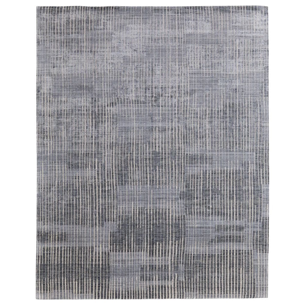 Feizy Eastfield Striped 12" x 15" Blue and Beige Area Rug, , large