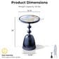 Furniture of America Gleam Round End Table in Polished Blue and Ocean, , large